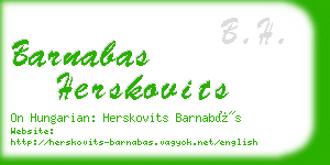 barnabas herskovits business card